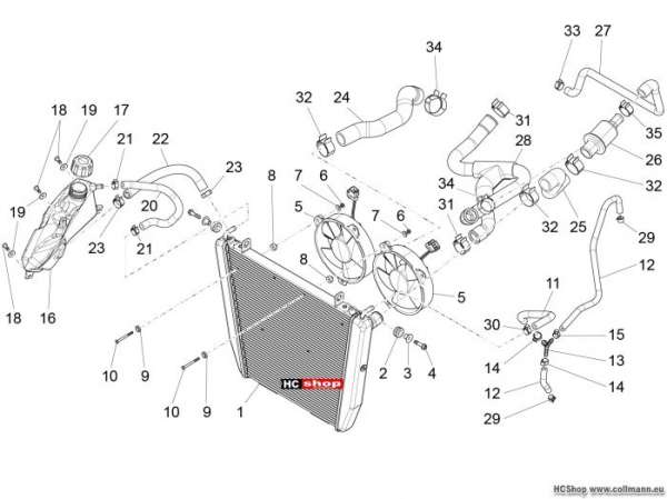 Aprilia Kühlanlage Capo Nord 1200