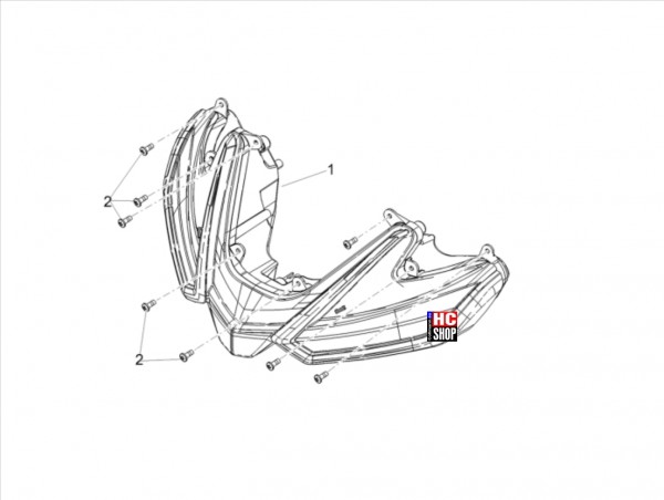 Aprilia Tuono 660 4T 8V E5 Vorderer Lichter - Instrumente - Vorderer Lichter