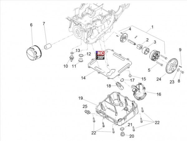 Aprilia Tuareg 660 Motor Schmierung