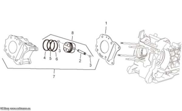 Aprilia Zylinder Atlantic 300