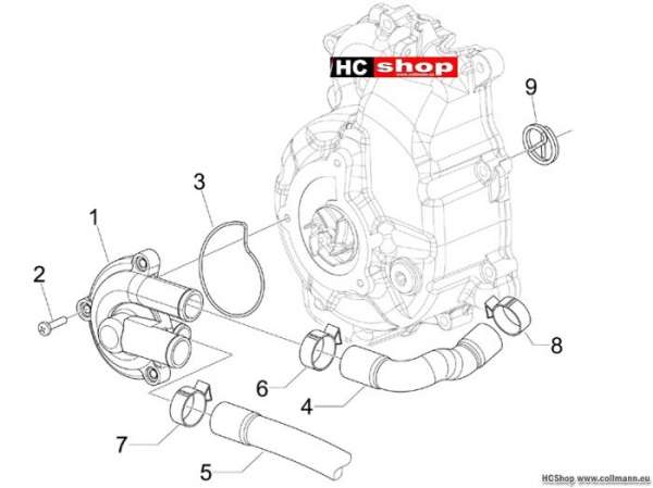Piaggio Wasserpumpe YOUrban 300