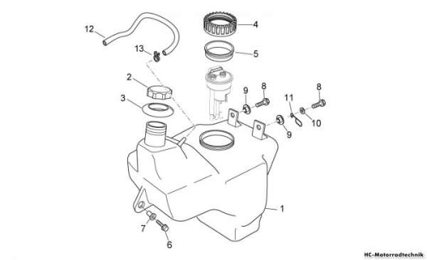 Aprilia Kraftstofftank Atlantic 125-250