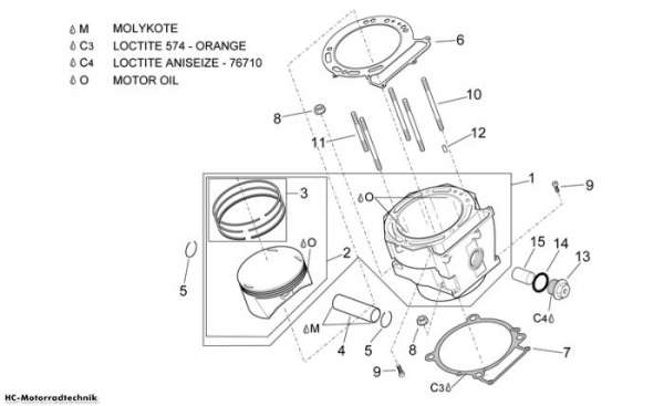Aprilia Zylinder Pegaso Carb. 650