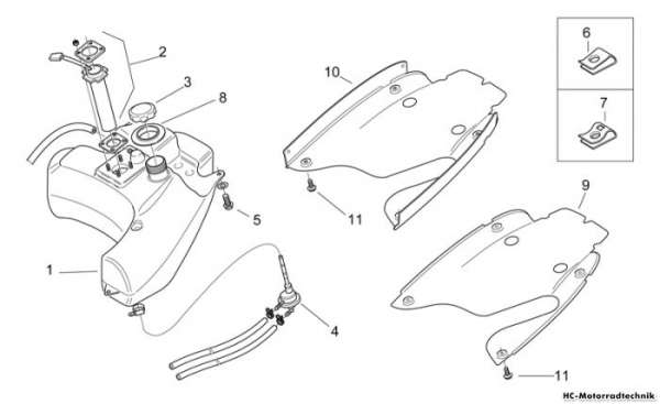 Aprilia Kraftstofftank SR Air 50