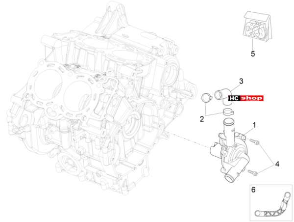 Aprilia RSV 4 1000 RF E4 ABS Motor Wasserpumpenritzel