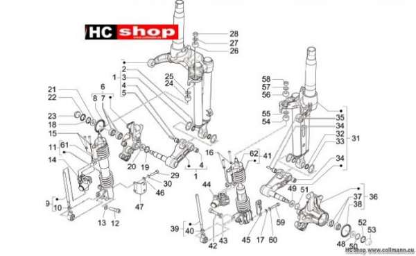 Piaggio MP3 500 Business Gabelkomponenten (Mingxing)