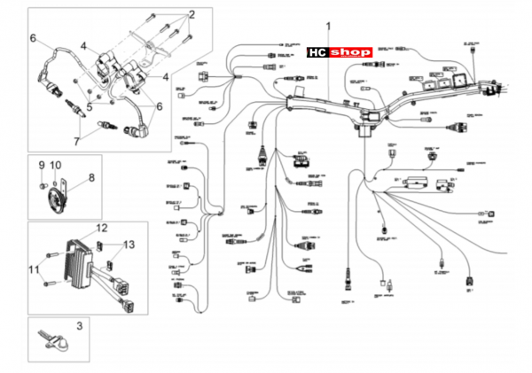 Moto Guzzi V85 TT Travel Pack E5 Vordere Elektrische Anlage