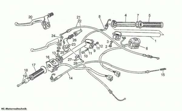 Moto Guzzi Lenkstange - Schaltungen Daytona Racing 1000