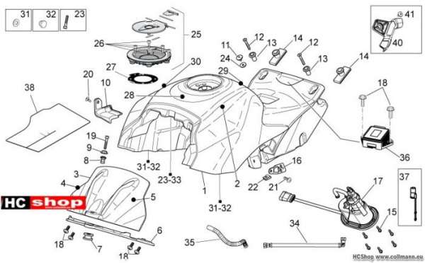 Aprilia Kraftstofftank RSV4 Factory ABS