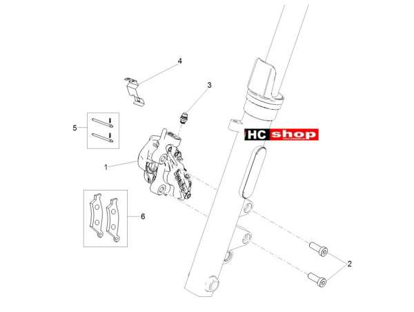 Moto Guzzi V7 III Anniversario 750 ABS E4 - Bremsanlage Vorderradbremszange