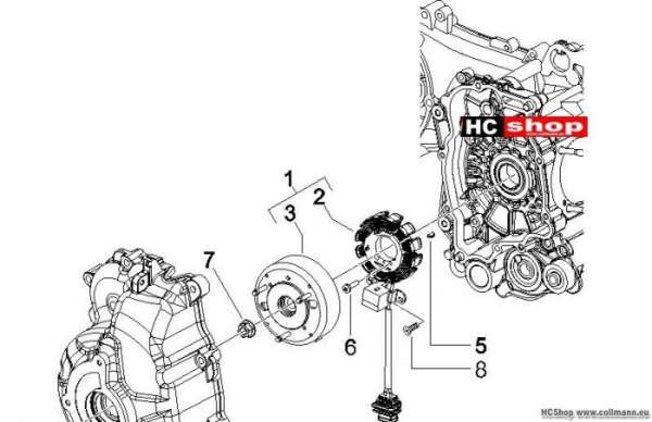 Piaggio Lichtmaschine X8 125