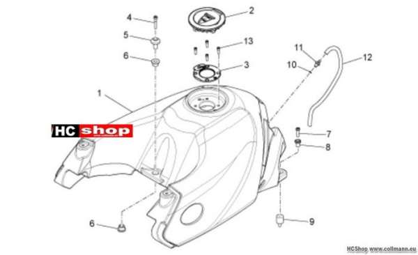 Moto Guzzi Stelvio 1200 Kraftstofftank