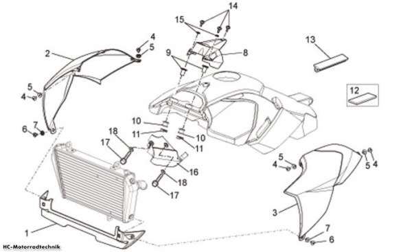 Aprilia Mittlerer Aufbau Dorsoduro 750 Factory
