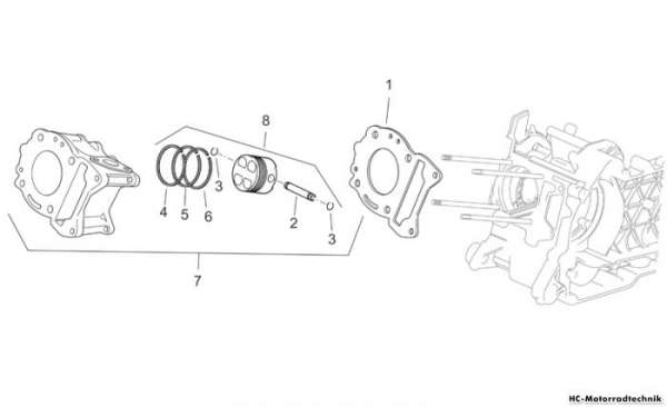 Aprilia Zylinder Atlantic 125-250