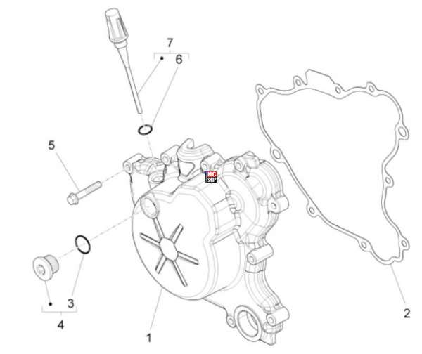 Aprilia Tuono 125 4T ABS - Lichtmaschinendeckel