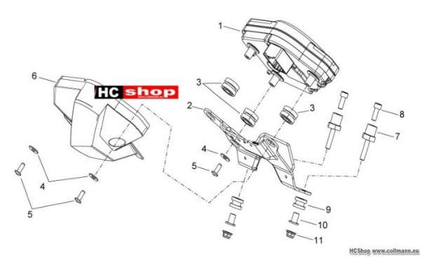 Aprilia Shiver 750 Instrumententafel