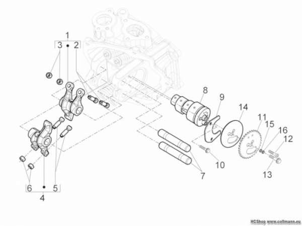 Piaggio Schwinghebelhalterung Beverly 125 RST