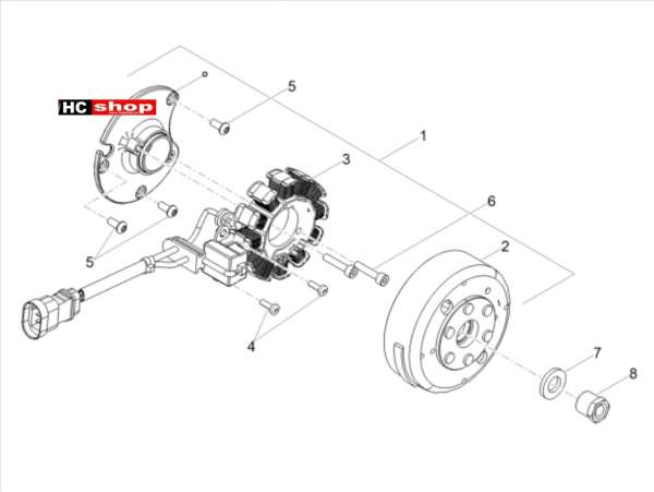 Aprilia RX 50 Motor Schwungmagnetstarter