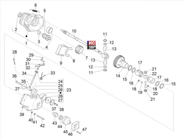 Piaggio Ape 50 2T E4 Motor Hinterachsantrieb