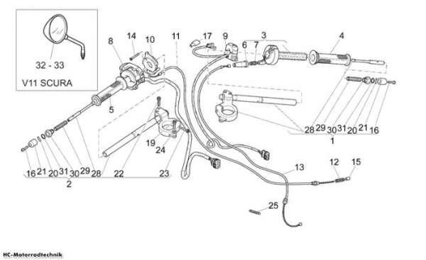 Moto Guzzi Lenkstange V 11 Le Mans/Sport Naked 1100