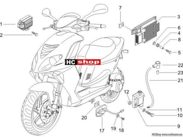 Piaggio Spannungsreglerern NRG 50 Purejet