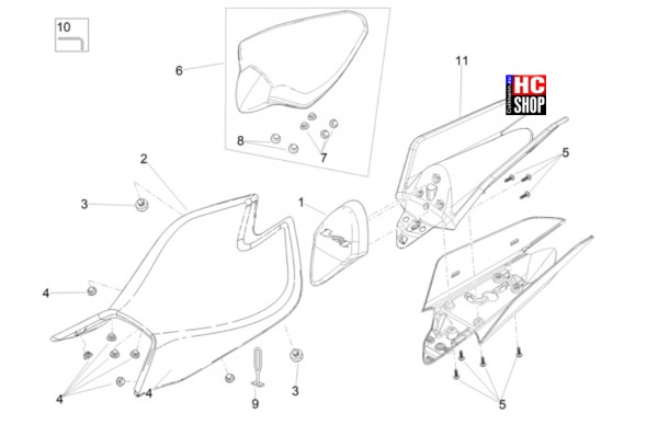 Aprilia Tuono V4 Factory 1100 E5+ - Aufbau - Sitz