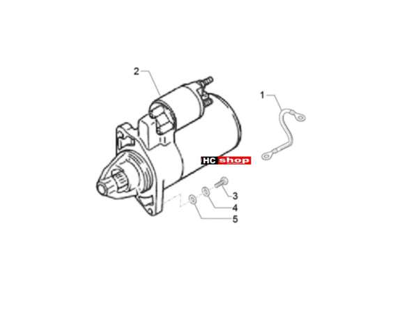 Piaggio APE Classic 400 E4 Motor Starter - Elektrischer starter