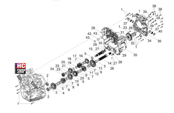 Moto Guzzi Stelvio - Motor - Schaltgetriebe-Zahnräder