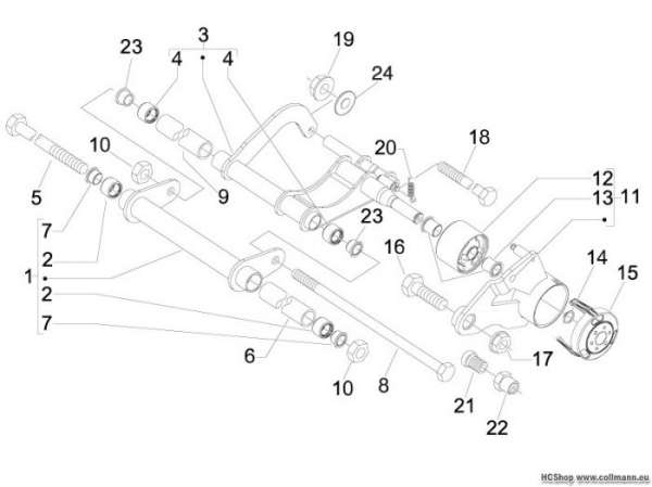 Piaggio Schwingarm MP3 125 ie