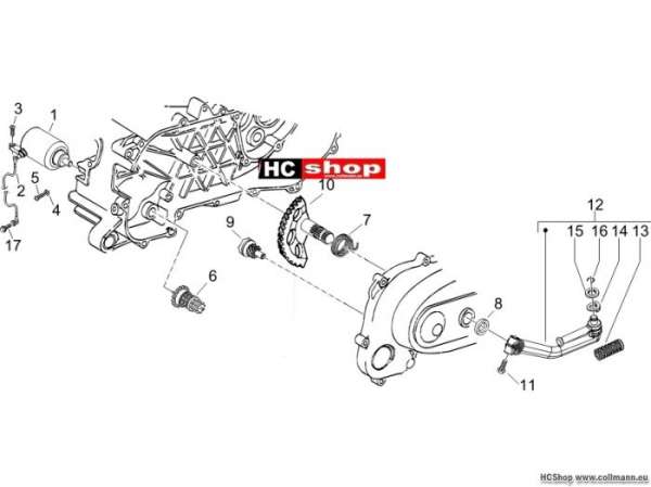 Gilera Starter - Elektrischer starter Stalker 50