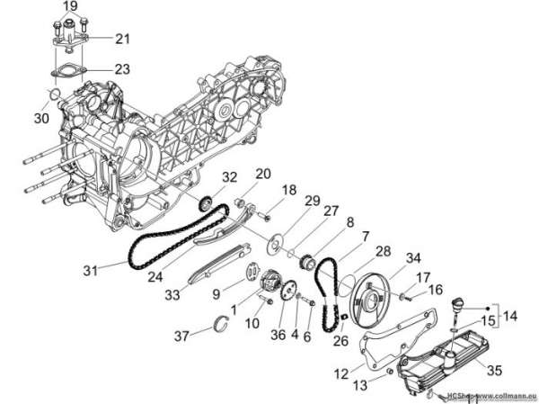 Piaggio Ölpumpe X8 125