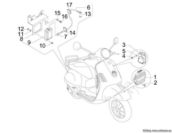 Vespa Spannungsreglerern LX 50 4T