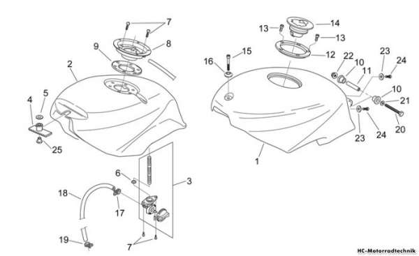 Aprilia Kraftstofftank RS 50