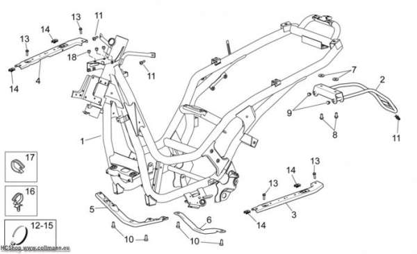 Aprilia Rahmen Scarabeo Light E3 300