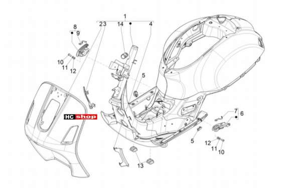 Vespa GTV 300 SEI GIORNI Fahrgestell/Karosserie