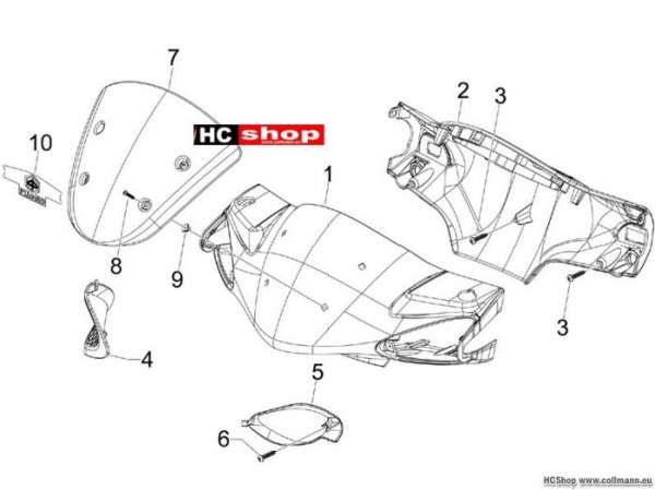 Piaggio Lenker Deckungen NRG 50 DD