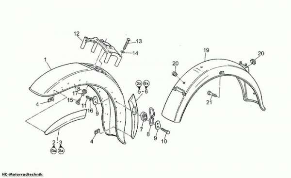 Moto Guzzi Vdes, Hterrd Schutzblech California EV 1100