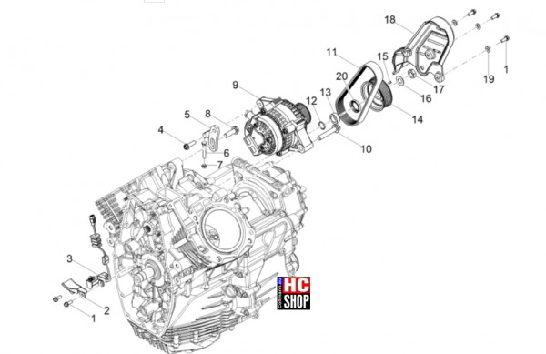 Moto Guzzi Stelvio - Motor - Schwungmagnetstarter-Zündung