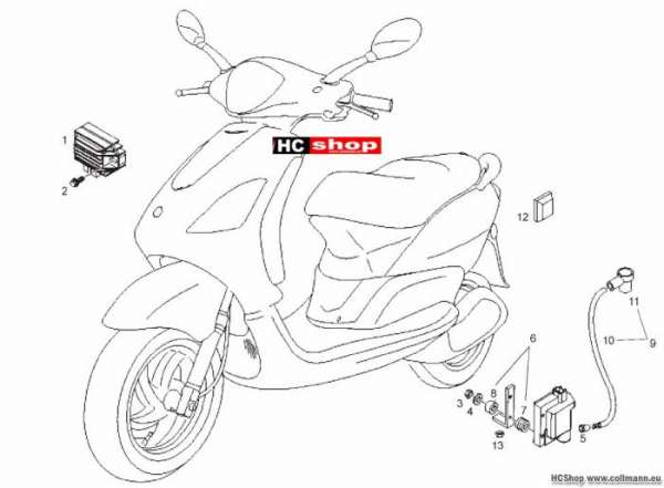 Derbi Boulevard 50 Elektrische Anlage