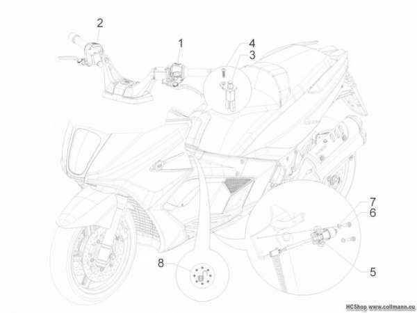 Gilera Wechselschalter - Umschalter GP 800