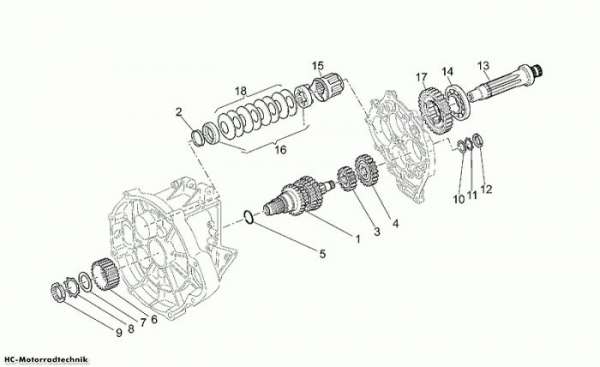Moto Guzzi Vorgelegewelle V 11 Sport/Mandello 1100