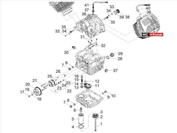 Moto Guzzi V85 TT TRAVEL PACK E4 ABS Motor Schmierung