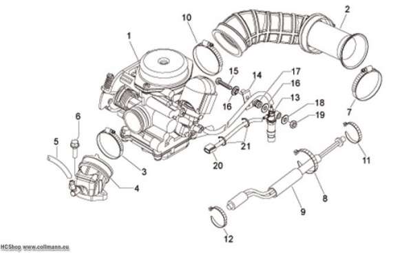 Aprilia Vergaser I Scarabeo 4T 4V E2 50