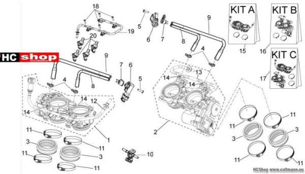 Aprilia Tuono V4 Klappenkörper