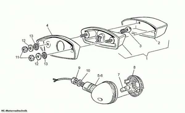 Moto Guzzi Rücklicht Nevada 750