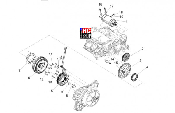 Aprilia RS 660 E5+ - Motor - Schwungmagnetstarter-Zündung