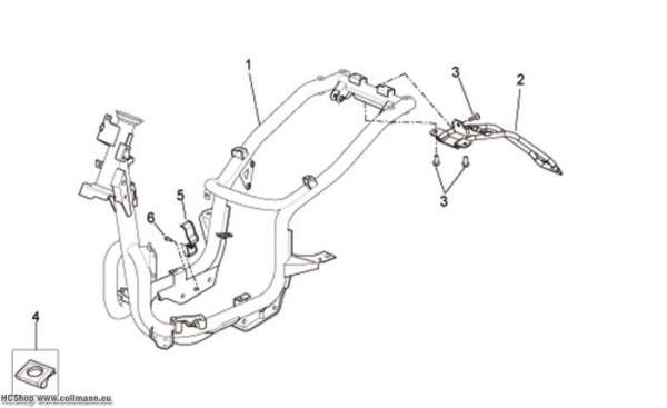 Aprilia Rahmen Scarabeo IE Light 125/200