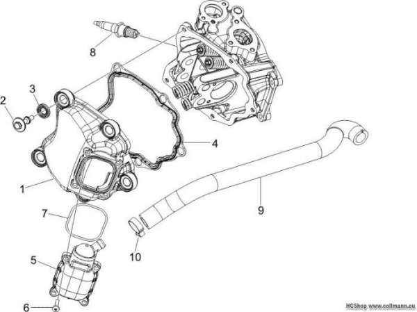 Piaggio Zylinderkopfabdeckung MP3 125 ie