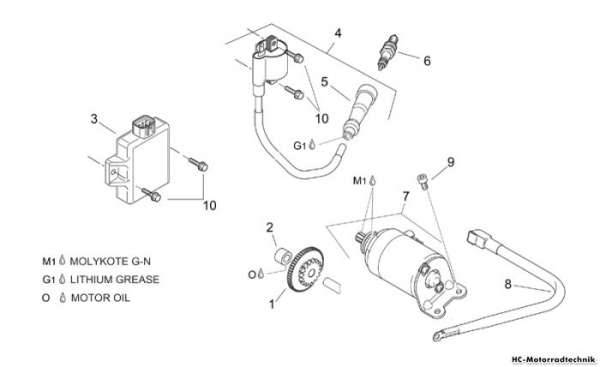 Aprilia Startermotor Leonardo ST 125-150