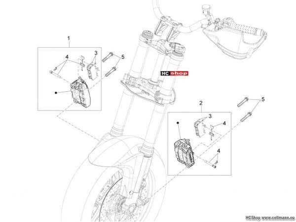 Aprilia Vorderradbremszange Capo Nord 1200